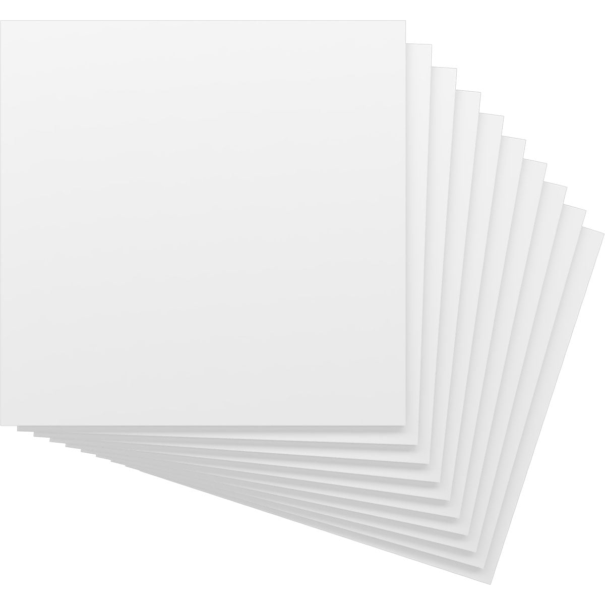 Ekena Millwork 11 3/4"W x 11 3/4"H x 3/8"T PVC Hobby Boards, Unfinished (10-Pack)