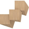 thumbnail image 1 of Ekena Millwork 11 3/4"W x 11 3/4"H x 3/8"T Wood Hobby Boards, Hickory (25-Pack), 1 of 6