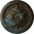 thumbnail image 1 of Ekena Millwork 11 3/8"OD x 2"P Acanthus Ceiling Medallion, Hand-Painted Bronze Blue Patina, 1 of 7