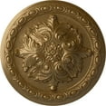 thumbnail image 1 of Ekena Millwork 11 3/8"OD x 2"P Acanthus Ceiling Medallion, Hand-Painted Pale Gold, 1 of 7