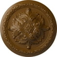 thumbnail image 1 of Ekena Millwork 11 3/8"OD x 2"P Acanthus Ceiling Medallion, Hand-Painted Smokey Topaz, 1 of 7