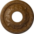 thumbnail image 1 of Ekena Millwork 11 3/8"OD x 3 5/8"ID x 1 1/8"P Leaf Ceiling Medallion (Fits Canopies up to 4 3/4"), Hand-Painted Smokey Topaz, 1 of 7