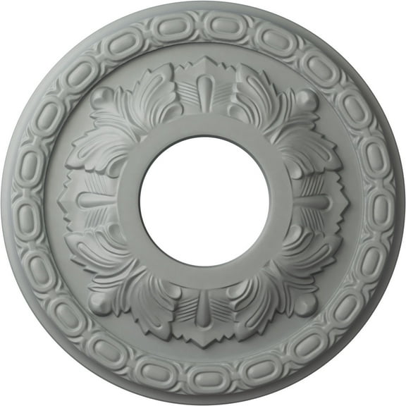 Ekena Millwork 11 3/8"OD x 3 5/8"ID x 1 1/8"P Leaf Ceiling Medallion (Fits Canopies up to 4 3/4")