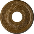 thumbnail image 1 of Ekena Millwork 11 3/8"OD x 3 5/8"ID x 7/8"P Palmetto Ceiling Medallion (Fits Canopies up to 4 1/2"), Hand-Painted Smokey Topaz Crackle, 1 of 7