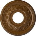 thumbnail image 1 of Ekena Millwork 11 3/8"OD x 3 5/8"ID x 7/8"P Palmetto Ceiling Medallion (Fits Canopies up to 4 1/2"), Hand-Painted Smokey Topaz, 1 of 7