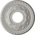 thumbnail image 1 of Ekena Millwork 11 3/8"OD x 3 5/8"ID x 7/8"P Palmetto Ceiling Medallion (Fits Canopies up to 4 1/2"), Hand-Painted Ultra Pure White, 1 of 7