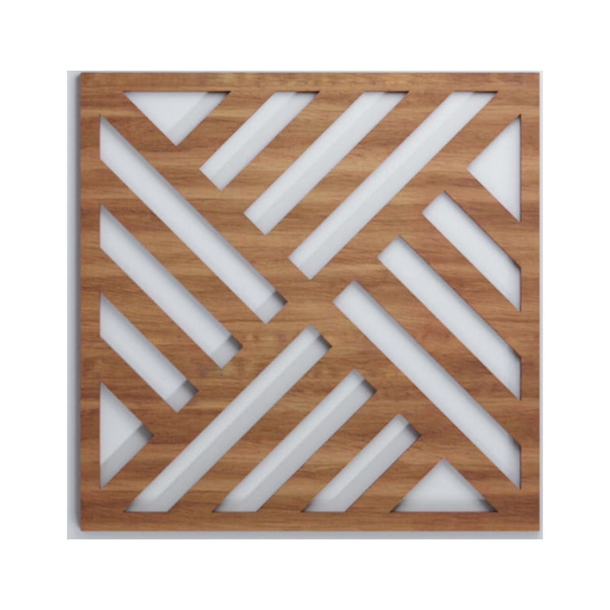 Ekena Millwork 11 3/8"W x 11 3/8"H x 1/4"T Small Allen Decorative Fretwork Wood Wall Panels, Walnut