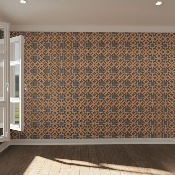 Ekena Millwork 11 3/8"W x 11 3/8"H x 1/4"T Small Blendon Decorative Fretwork Wood Wall Panels, Cherry