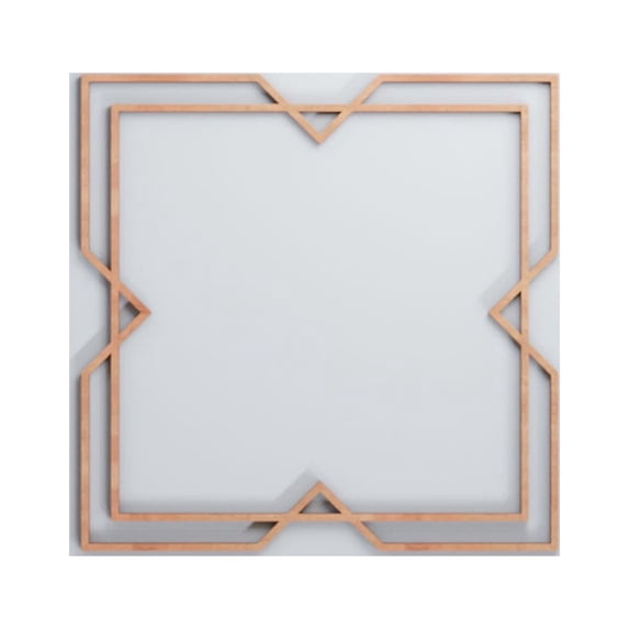 Ekena Millwork 11 3/8"W x 11 3/8"H x 1/4"T Small Fleming Decorative Fretwork Wood Wall Panels, Cherry