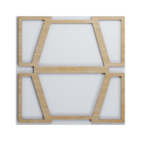 Ekena Millwork 11 3/8"W x 11 3/8"H x 1/4"T Small Greeley Decorative Fretwork Wood Wall Panels, Hickory