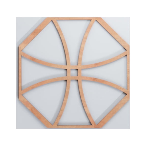 Ekena Millwork 11 3/8"W x 11 3/8"H x 1/4"T Small Haswell Decorative Fretwork Wood Wall Panels, Cherry