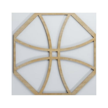 Ekena Millwork 11 3/8"W x 11 3/8"H x 1/4"T Small Haswell Decorative Fretwork Wood Wall Panels, Hickory