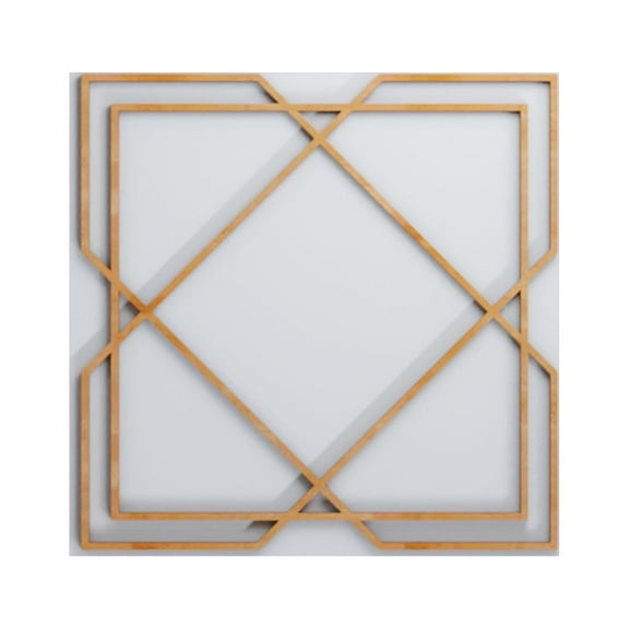 Ekena Millwork 11 3/8"W x 11 3/8"H x 1/4"T Small Kiowa Decorative Fretwork Wood Wall Panels, Alder