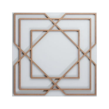 Ekena Millwork 11 3/8"W x 11 3/8"H x 1/4"T Small Lakewood Decorative Fretwork Wood Wall Panels, Wood (Paint Grade)