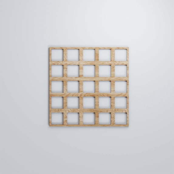 Ekena Millwork 11 3/8"W x 11 3/8"H x 1/4"T Small Manchester Decorative Fretwork Wood Wall Panels, Red Oak