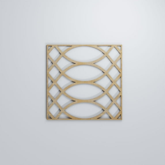 Ekena Millwork 11 3/8"W x 11 3/8"H x 1/4"T Small Montrose Decorative Fretwork Wood Wall Panels, Hickory
