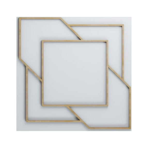 Ekena Millwork 11 3/8"W x 11 3/8"H x 1/4"T Small Monument Decorative Fretwork Wood Wall Panels, Hickory