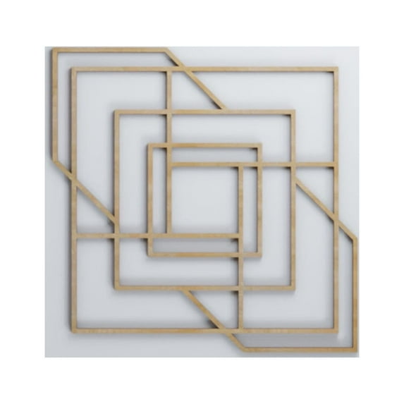 Ekena Millwork 11 3/8"W x 11 3/8"H x 1/4"T Small Norwood Decorative Fretwork Wood Wall Panels, Hickory