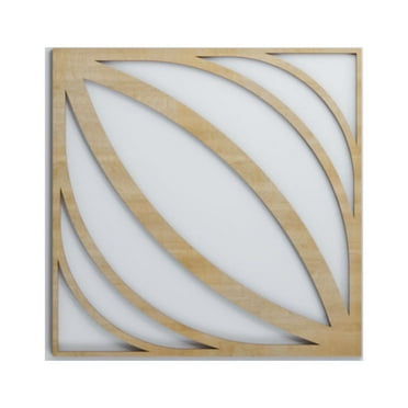 Ekena Millwork 11 3/8"W x 11 3/8"H x 1/4"T Small Otis Decorative Fretwork Wood Wall Panels, Hickory