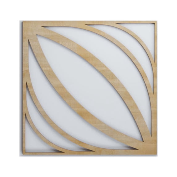 Ekena Millwork 11 3/8"W x 11 3/8"H x 1/4"T Small Otis Decorative Fretwork Wood Wall Panels, Hickory