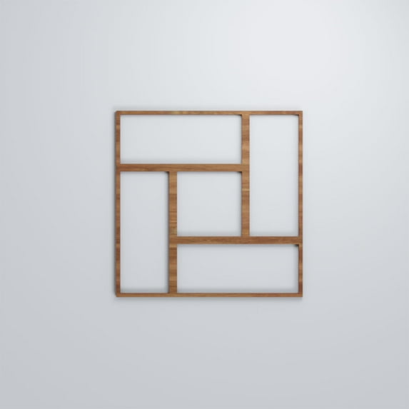 Ekena Millwork 11 3/8"W x 11 3/8"H x 1/4"T Small Sheffield Decorative Fretwork Wood Wall Panels, Walnut