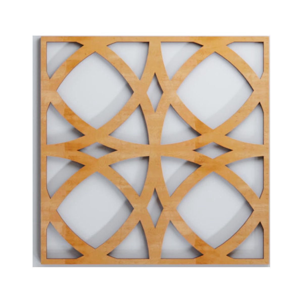 Ekena Millwork 11 3/8"W x 11 3/8"H x 3/8"T Small Fleetwood Decorative Fretwork Wood Wall Panels, Alder