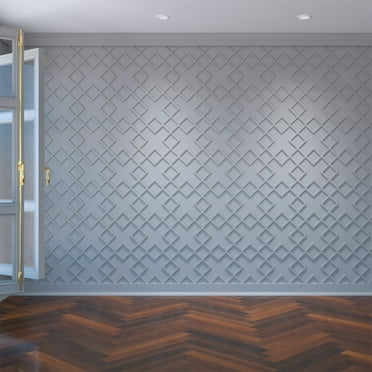 Ekena Millwork 11 3/8"W x 11 3/8"H x 3/8"T Small Fowler Decorative Fretwork Wall Panels in Architectural Grade PVC