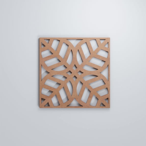Ekena Millwork 11 3/8"W x 11 3/8"H x 3/8"T Small Garland Decorative Fretwork Wood Wall Panels, Wood (Paint Grade)