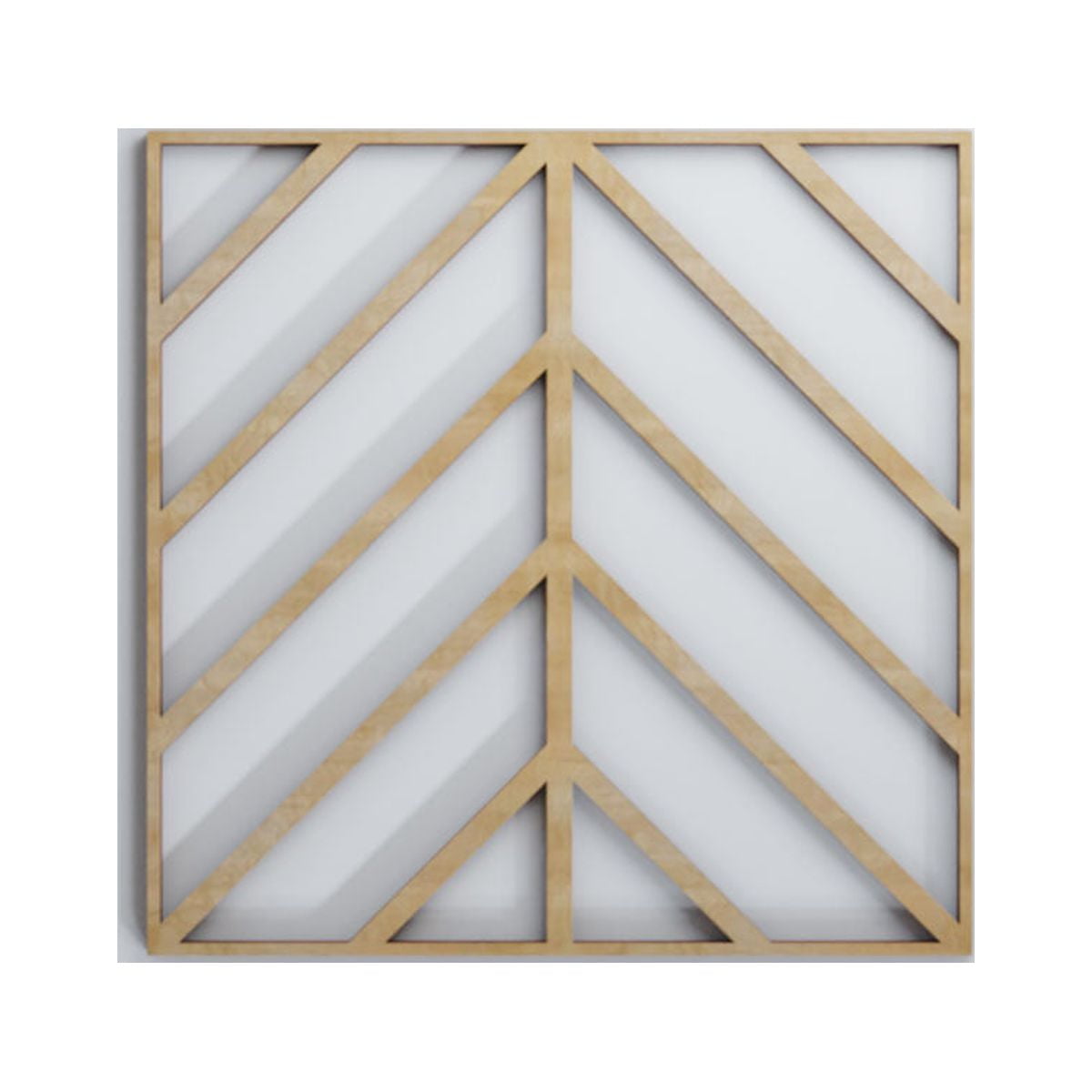 Birch Wood Chevron Pattern Decorative Wall Panel