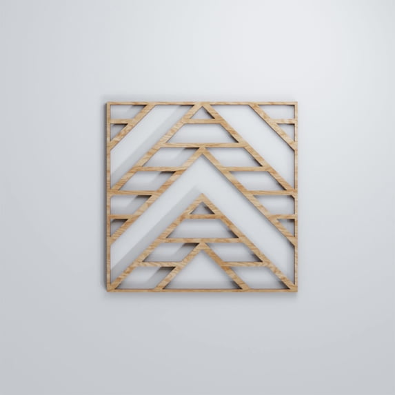 Ekena Millwork 11 3/8"W x 11 3/8"H x 3/8"T Small Gilcrest Decorative Fretwork Wood Wall Panels, Red Oak