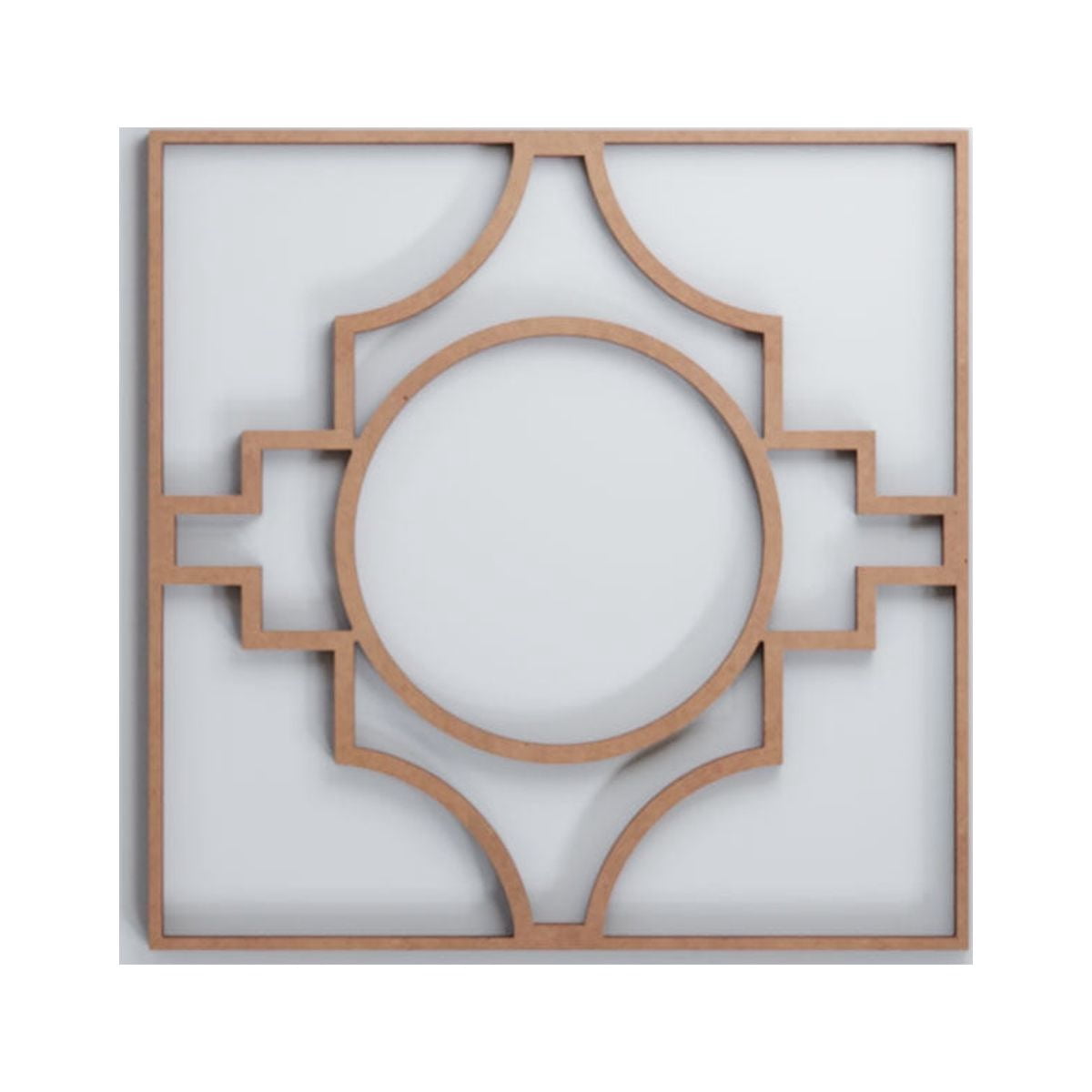 Ekena Millwork 11 3/8"W x 11 3/8"H x 3/8"T Small Gypsum Decorative Fretwork Wood Wall Panels, Wood (Paint Grade)