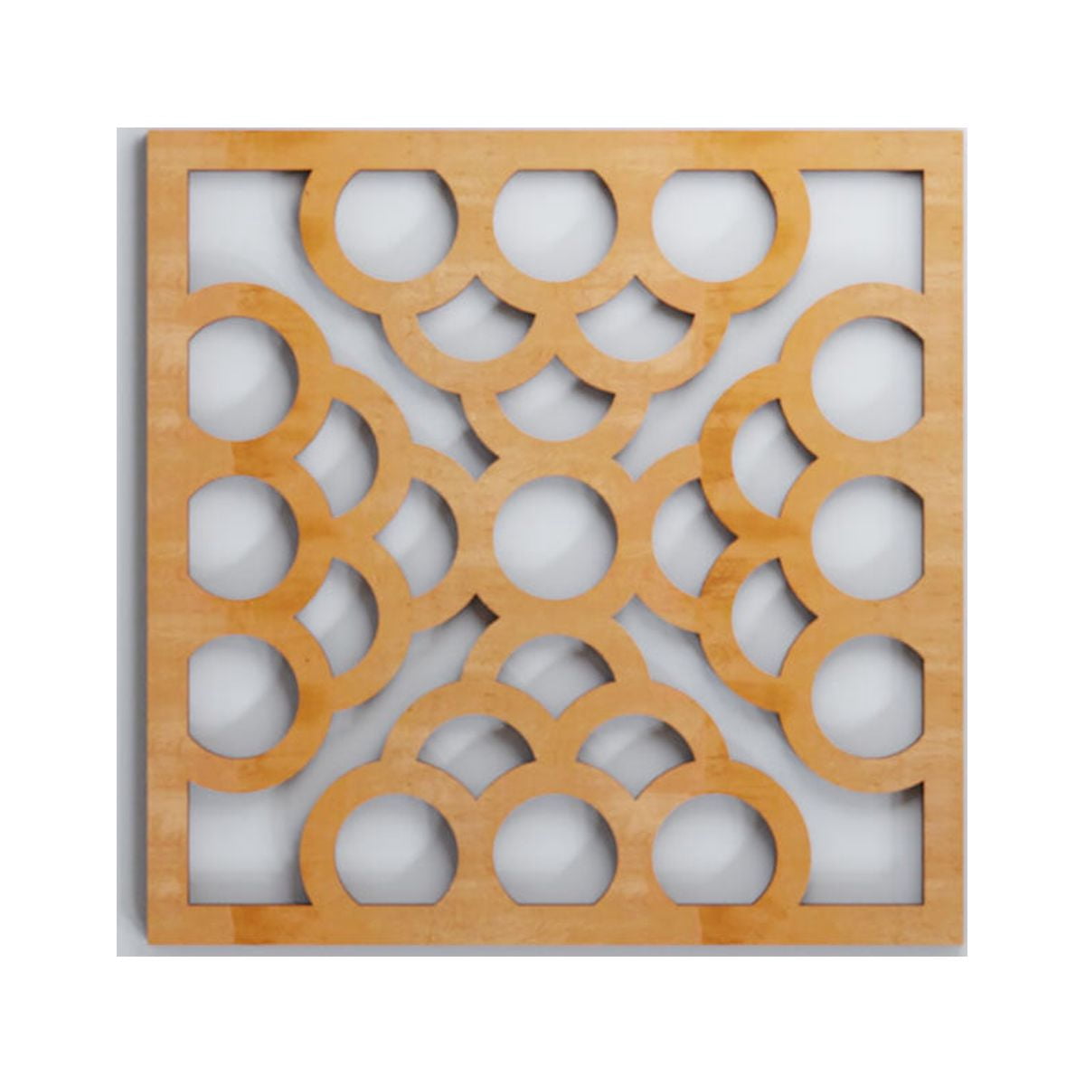 Ekena Millwork 11 3/8"W x 11 3/8"H x 3/8"T Small Harlingen Decorative Fretwork Wood Wall Panels, Alder