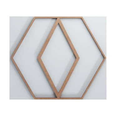 Ekena Millwork 11 3/8"W x 11 3/8"H x 3/8"T Small Hillrose Decorative Fretwork Wood Wall Panels, Wood (Paint Grade)
