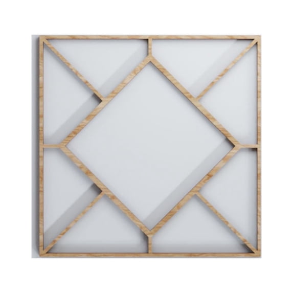Ekena Millwork 11 3/8"W x 11 3/8"H x 3/8"T Small Hudson Decorative Fretwork Wood Wall Panels, Red Oak