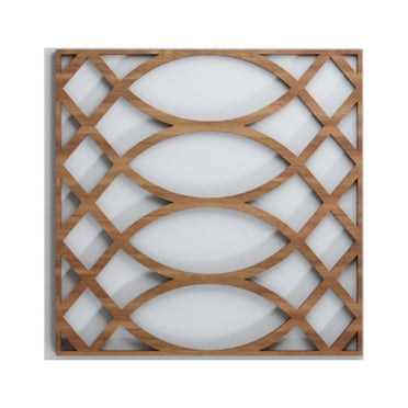 Ekena Millwork 11 3/8"W x 11 3/8"H x 3/8"T Small Montrose Decorative Fretwork Wood Wall Panels, Walnut