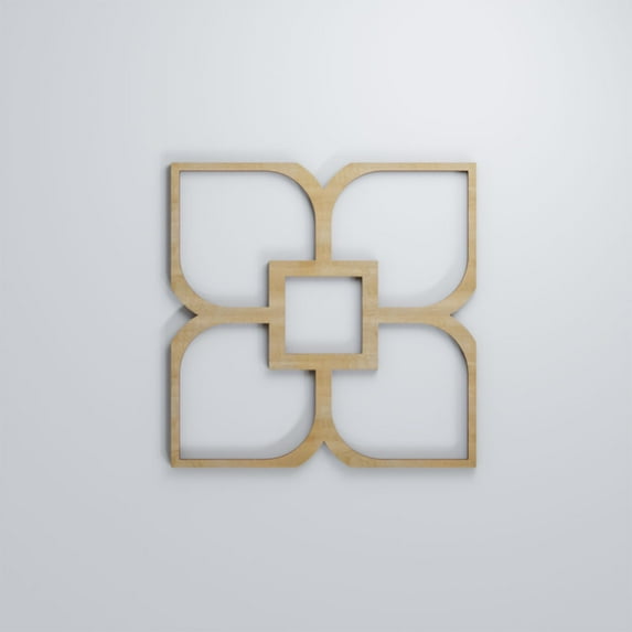 Ekena Millwork 11 3/8"W x 11 3/8"H x 3/8"T Small Olivia Decorative Fretwork Wood Wall Panels, Birch