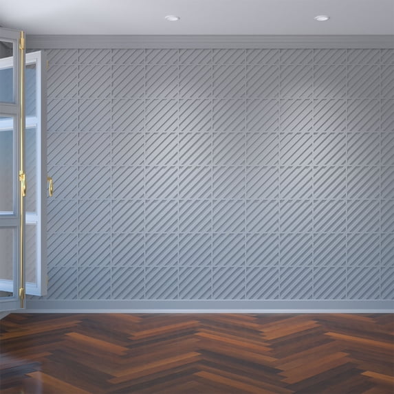 Ekena Millwork 11 3/8"W x 11 3/8"H x 3/8"T Small Rothwell Decorative Fretwork Wall Panels in Architectural Grade PVC