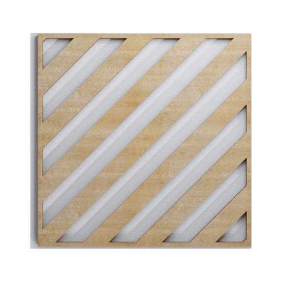 Ekena Millwork 11 3/8"W x 11 3/8"H x 3/8"T Small Rothwell Decorative Fretwork Wood Wall Panels, Birch