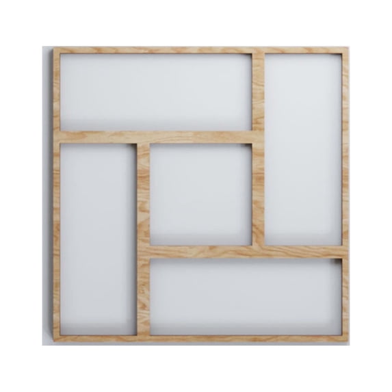 Ekena Millwork 11 3/8"W x 11 3/8"H x 3/8"T Small Sheffield Decorative Fretwork Wood Wall Panels, Red Oak