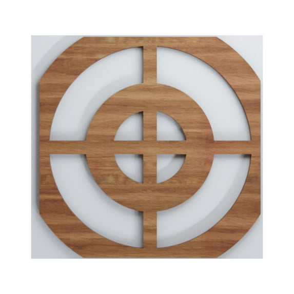 Ekena Millwork 11 3/8"W x 11 3/8"H x 3/8"T Small Sullivan Decorative Fretwork Wood Wall Panels, Walnut