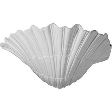 Ekena Millwork 11 3/8"W x 7 1/8"D x 6 5/8"H Shell Wall Sconce-Width:11.375