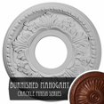 thumbnail image 1 of Ekena Millwork 11 7/8"OD x 3 5/8"ID x 7/8"P Helene Ceiling Medallion (Fits Canopies up to 5 1/4"), Hand-Painted Burnished Mahogany Crackle, 1 of 5