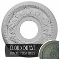 thumbnail image 1 of Ekena Millwork 11 7/8"OD x 3 5/8"ID x 7/8"P Helene Ceiling Medallion (Fits Canopies up to 5 1/4"), Hand-Painted Cloud Burst Crackle, 1 of 5