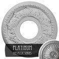 thumbnail image 1 of Ekena Millwork 11 7/8"OD x 3 5/8"ID x 7/8"P Helene Ceiling Medallion (Fits Canopies up to 5 1/4"), Hand-Painted Platinum, 1 of 5