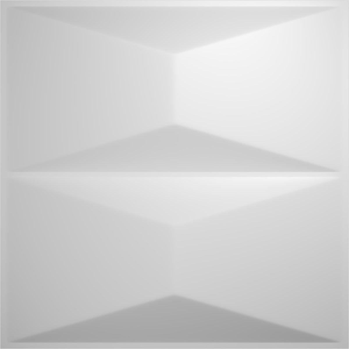 White Textured 3D PVC Decorative Wall Panel 11.88" x 11.88"