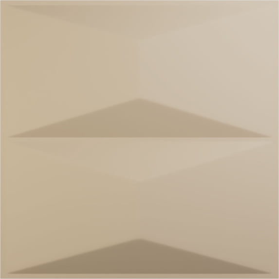 Ekena Millwork 11 7/8"W x 11 7/8"H Aberdeen EnduraWall Decorative 3D Wall Panel, UltraCover Satin Smokey Beige (Covers 0.98 Sq. Ft.)