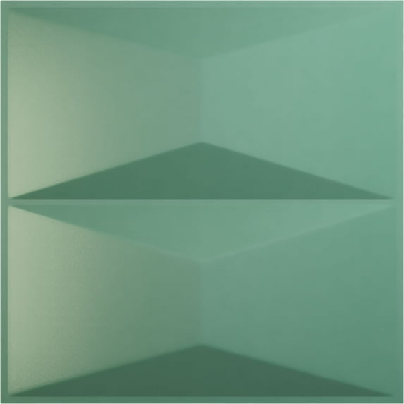 Ekena Millwork 11 7/8"W x 11 7/8"H Aberdeen EnduraWall Decorative 3D Wall Panel, Universal Pearl Metallic Sea Mist (12-Pack for 11.76 Sq. Ft.)