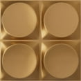 thumbnail image 1 of Ekena Millwork 11 7/8"W x 11 7/8"H Adonis EnduraWall Decorative 3D Wall Panel, Bright Coat Gold (12-Pack for 11.76 Sq. Ft.), 1 of 5