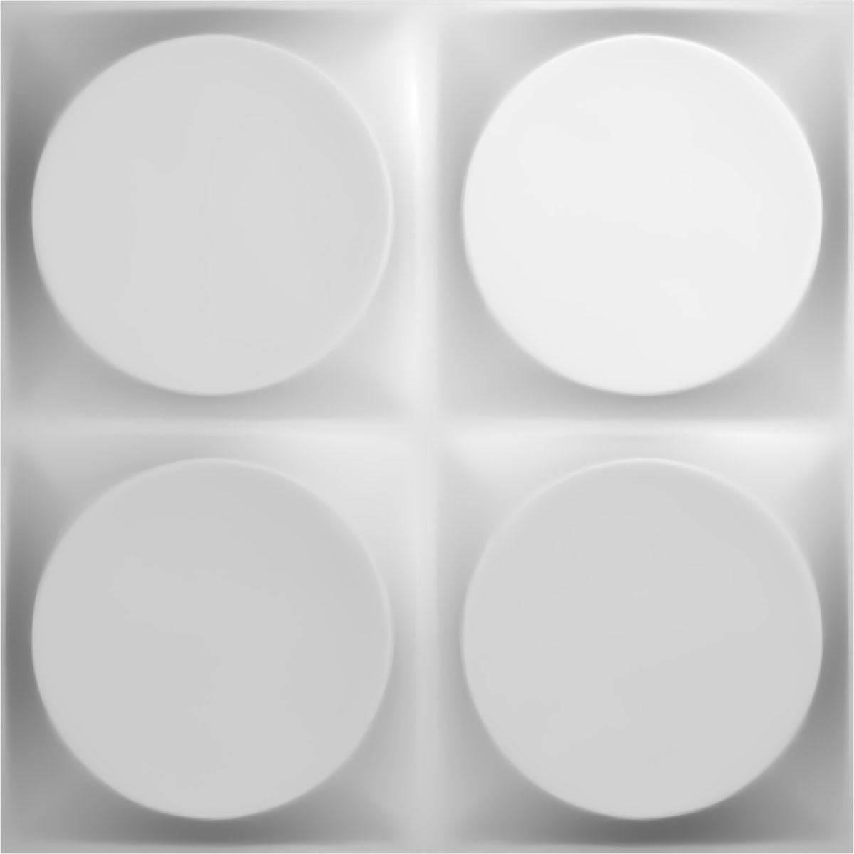 White Textured PVC 3D Decorative Wall Panel 11.88" x 11.88"