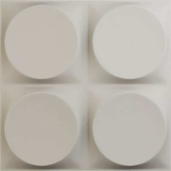 Ekena Millwork 11 7/8"W x 11 7/8"H Adonis EnduraWall Decorative 3D Wall Panel, UltraCover Satin Blossom White (Covers 0.98 Sq. Ft.)